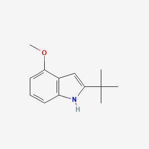 molecular formula C13H17NO B13138317 2-(tert-Butyl)-4-methoxy-1H-indole 
