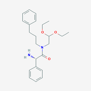 molecular formula C23H32N2O3 B13138419 (S)-2-Amino-N-(2,2-diethoxyethyl)-2-phenyl-N-(3-phenylpropyl)acetamide 