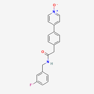 molecular formula C20H17FN2O2 B13138467 Benzeneacetamide, N-[(3-fluorophenyl)methyl]-4-(1-oxido-4-pyridinyl)- CAS No. 920017-46-5
