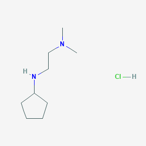 molecular formula C9H21ClN2 B13138490 N'-Cyclopentyl-N,N-dimethylethane-1,2-diaminehydrochloride 