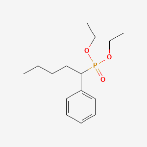 molecular formula C15H25O3P B13138503 Diethyl 1-phenylpentylphosphonate CAS No. 33973-56-7