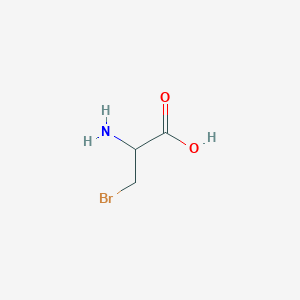 molecular formula C3H6BrNO2 B13138531 2-Amino-3-bromopropanoic acid 