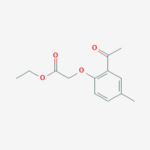 molecular formula C13H16O4 B1313858 Acetic acid, (2-acetyl-4-methylphenoxy)-, ethyl ester CAS No. 58335-85-6