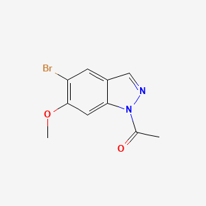 molecular formula C10H9BrN2O2 B13138622 1-(5-Bromo-6-methoxy-1H-indazol-1-yl)ethanone CAS No. 152626-79-4
