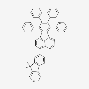 molecular formula C55H38 B13138630 3-(9,9-Dimethyl-9H-fluoren-2-YL)-7,8,9,10-tetraphenylfluoranthene CAS No. 653591-68-5
