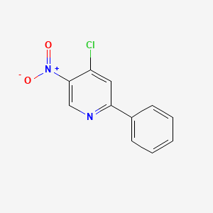 molecular formula C11H7ClN2O2 B13138634 4-Chloro-5-nitro-2-phenylpyridine 