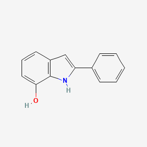 molecular formula C14H11NO B13138641 2-Phenyl-1H-indol-7-ol 