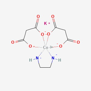 molecular formula C8H10CoKN2O8-2 B13138643 Cobaltate(1-),(ethylenediamine)bis(malonato)-,potassium 