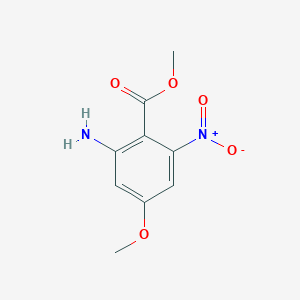 molecular formula C9H10N2O5 B13138723 Methyl2-amino-4-methoxy-6-nitrobenzoate 