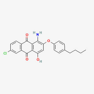 molecular formula C24H20ClNO4 B13138724 1-Amino-2-(4-butylphenoxy)-6-chloro-4-hydroxyanthracene-9,10-dione CAS No. 110326-68-6