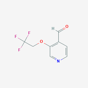 molecular formula C8H6F3NO2 B13138751 3-(2,2,2-Trifluoroethoxy)isonicotinaldehyde 