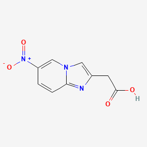 molecular formula C9H7N3O4 B1313876 2-(6-Nitroimidazo[1,2-a]pyridin-2-yl)acetic acid CAS No. 59128-18-6