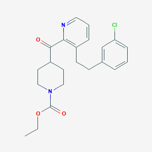 4-[[3-[2-(3-Chlorophenyl)ethyl]-2-pyridinyl]carbonyl]-1-piperidinecarboxylic AcidEthyl Ester