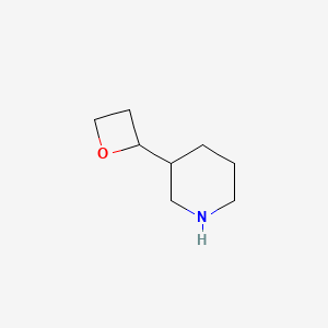 molecular formula C8H15NO B13138814 3-(Oxetan-2-yl)piperidine 