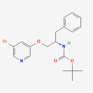 molecular formula C19H23BrN2O3 B13138855 tert-Butyl (S)-(1-((5-bromopyridin-3-yl)oxy)-3-phenylpropan-2-yl)carbamate 