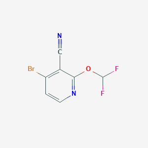 molecular formula C7H3BrF2N2O B13138866 4-Bromo-2-(difluoromethoxy)nicotinonitrile 