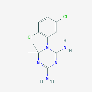molecular formula C11H13Cl2N5 B13138872 1-(2,5-Dichlorophenyl)-6,6-dimethyl-1,6-dihydro-1,3,5-triazine-2,4-diamine CAS No. 20285-54-5