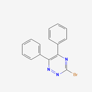 molecular formula C15H10BrN3 B13138881 3-Bromo-5,6-diphenyl-1,2,4-triazine 
