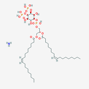 molecular formula C45H88NO19P3 B13138925 azane;[(2R)-3-[hydroxy-[(1S,2R,3R,4S,5S,6S)-2,3,6-trihydroxy-4,5-diphosphonooxycyclohexyl]oxyphosphoryl]oxy-2-[(Z)-octadec-9-enoyl]oxypropyl] (Z)-octadec-9-enoate 