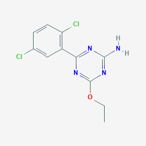molecular formula C11H10Cl2N4O B13138959 4-(2,5-Dichlorophenyl)-6-ethoxy-1,3,5-triazin-2-amine CAS No. 61452-99-1