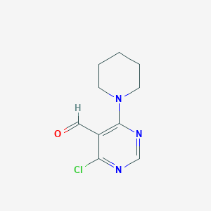 molecular formula C10H12ClN3O B1313897 4-Chloro-6-(piperidin-1-yl)pyrimidine-5-carbaldehyde CAS No. 54503-93-4