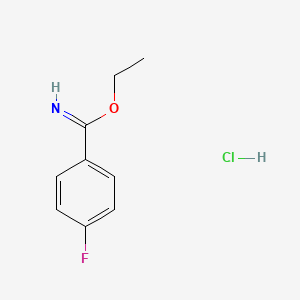 molecular formula C9H11ClFNO B1313901 Ethyl 4-fluorobenzimidate hydrochloride CAS No. 4278-01-7