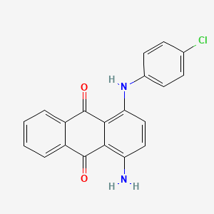 molecular formula C20H13ClN2O2 B13139011 1-Amino-4-(4-chloroanilino)anthracene-9,10-dione CAS No. 54946-79-1
