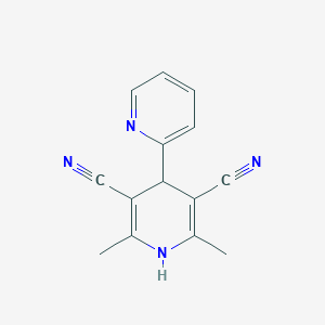 molecular formula C14H12N4 B13139020 2',6'-Dimethyl-1',4'-dihydro-[2,4'-bipyridine]-3',5'-dicarbonitrile CAS No. 64089-23-2