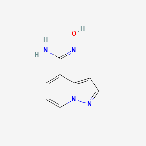 molecular formula C8H8N4O B13139064 N-Hydroxypyrazolo[1,5-a]pyridine-4-carboximidamide 