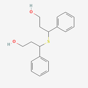 molecular formula C18H22O2S B13139071 3,3'-Thiobis(3-phenylpropan-1-ol) 