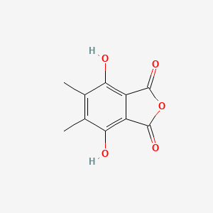 molecular formula C10H8O5 B13139108 1,3-Isobenzofurandione, 4,7-dihydroxy-5,6-dimethyl- 
