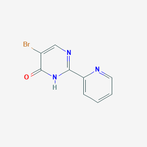 molecular formula C9H6BrN3O B13139114 5-Bromo-2-(pyridin-2-yl)pyrimidin-4(3H)-one 