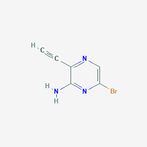 molecular formula C6H4BrN3 B13139164 6-Bromo-3-ethynylpyrazin-2-amine 