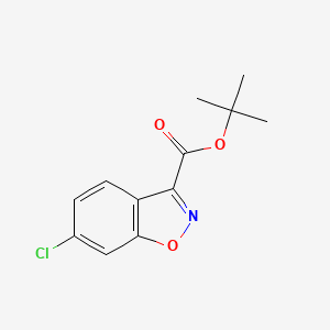 molecular formula C12H12ClNO3 B13139206 tert-Butyl 6-chlorobenzo[d]isoxazole-3-carboxylate 