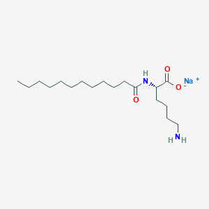 molecular formula C18H35N2NaO3 B13139292 N-Lauroyl-DL-lysinesodiumsalt 