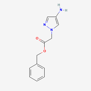 molecular formula C12H13N3O2 B13139310 Benzyl2-(4-amino-1H-pyrazol-1-yl)acetate 