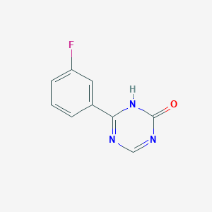molecular formula C9H6FN3O B13139312 6-(3-Fluorophenyl)-1,3,5-triazin-2(1H)-one CAS No. 61709-01-1