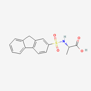 molecular formula C16H15NO4S B13139319 N-(9H-Fluorene-2-sulfonyl)-L-alanine CAS No. 56211-81-5