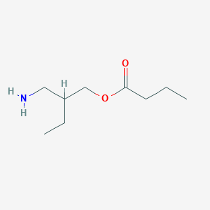 molecular formula C9H19NO2 B13139324 2-(Aminomethyl)butylbutyrate 