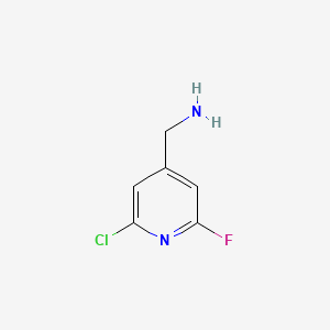 molecular formula C6H6ClFN2 B13139352 (2-Chloro-6-fluoropyridin-4-yl)methanamine 