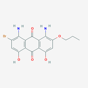 molecular formula C17H15BrN2O5 B13139425 1,8-Diamino-2-bromo-4,5-dihydroxy-7-propoxyanthracene-9,10-dione CAS No. 88604-55-1