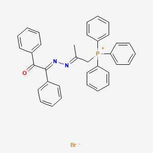 molecular formula C35H30BrN2OP B13139450 (2-((2-Oxo-1,2-diphenylethylidene)hydrazono)propyl)triphenylphosphonium bromide CAS No. 63570-23-0