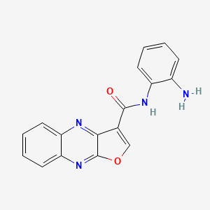molecular formula C17H12N4O2 B13139498 N-(2-Aminophenyl)furo[2,3-B]quinoxaline-3-carboxamide CAS No. 93446-71-0