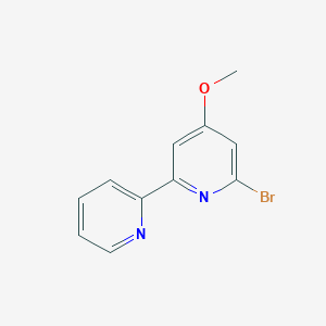 molecular formula C11H9BrN2O B13139511 6-Bromo-4-methoxy-2,2'-bipyridine CAS No. 205052-93-3