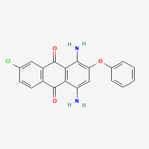 molecular formula C20H13ClN2O3 B13139516 1,4-Diamino-7-chloro-2-phenoxyanthracene-9,10-dione CAS No. 88605-17-8