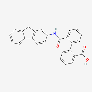 molecular formula C27H19NO3 B13139541 2'-((9H-fluoren-2-ylamino)carbonyl)[1,1'-biphenyl]-2-carboxylic acid CAS No. 6954-59-2