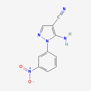 molecular formula C10H7N5O2 B1313959 5-Amino-1-(3-nitrophenyl)-1h-pyrazole-4-carbonitrile CAS No. 65973-70-8
