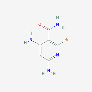 molecular formula C6H7BrN4O B13139599 4,6-Diamino-2-bromonicotinamide 
