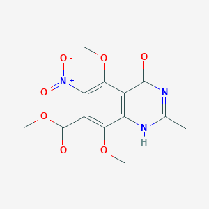 Methyl 5,8-dimethoxy-2-methyl-6-nitro-4-oxo-1H-quinazoline-7-carboxylate