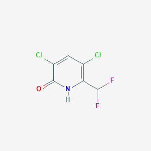 molecular formula C6H3Cl2F2NO B13139619 3,5-Dichloro-6-(difluoromethyl)pyridin-2(1H)-one 